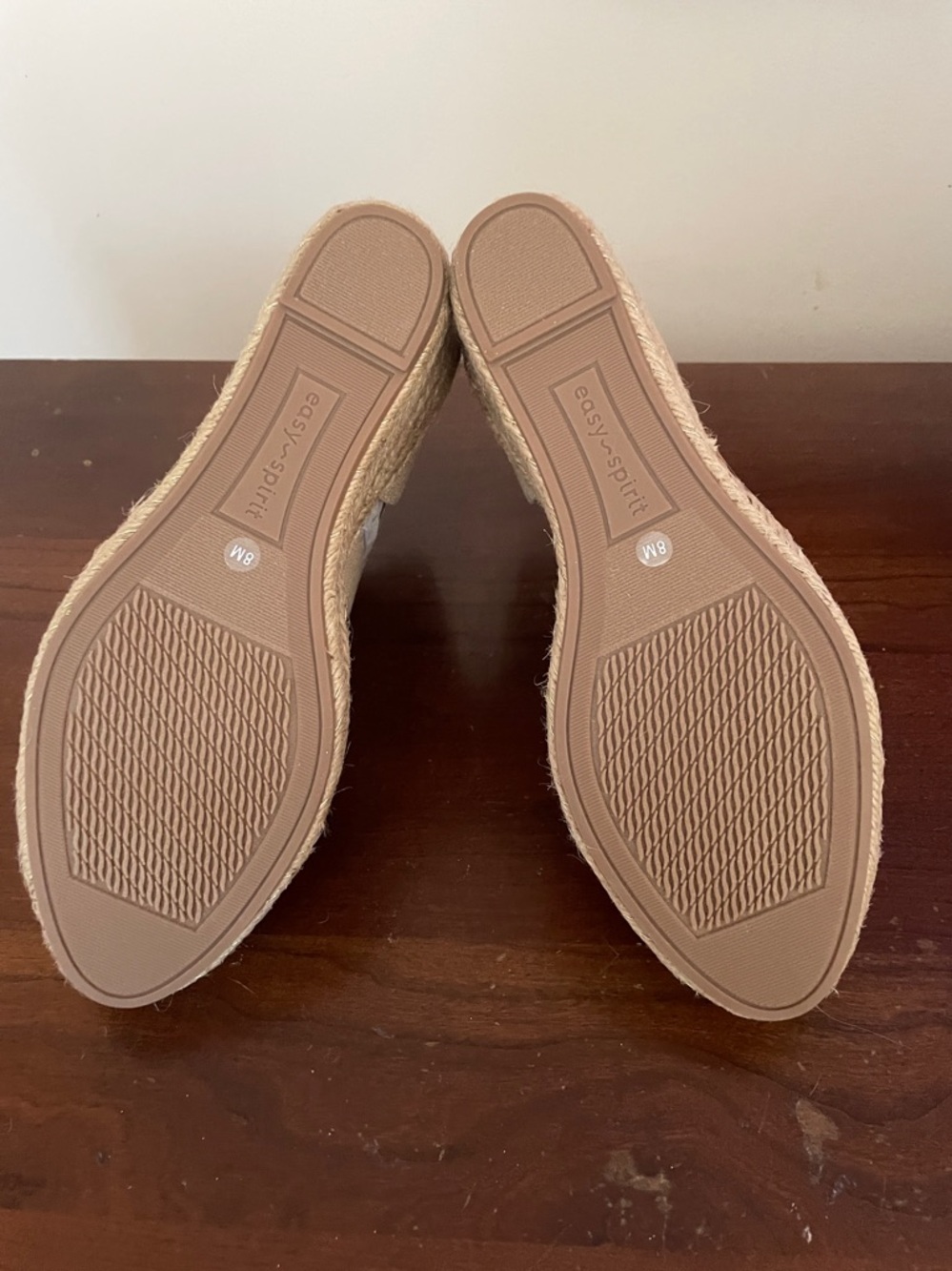 Easy Spirit Espadrille Wedge Sandals in Natural Beige New - Picture 4 of 5